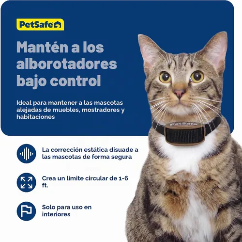 Vista 4 de PetSafe Pawz Away - Barrera para mascotas para interiores, funciona con pilas, área de contención invisible para interiores con collar ajustable