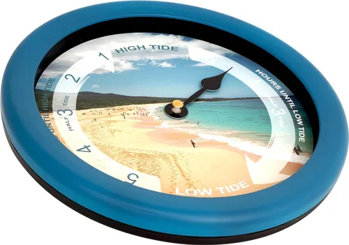 Vista 3 de JUSTIME Reloj de Marea Atlántico de 8.5 Pulgadas para la Costa Este, Reloj de Marea Alta y Baja con Estuche Resistente al Agua de Plástico, Gráficos