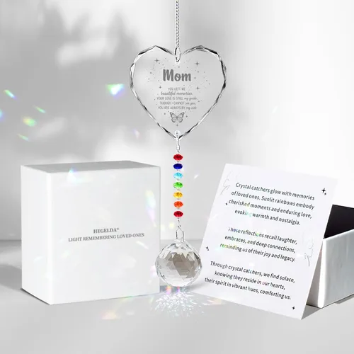 Vista 11 de Regalos conmemorativos para la pérdida de papá, atrapasoles de cristal en la memoria, regalos de condolencia por pérdida de papá y padre, regalos