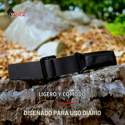 Vista 3 de WOLF TACTICAL Cinturón de aparejos para hombre - táctico 1.75 en correa de nylon para CQB, CCW Canela