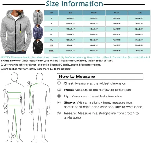 Vista 6 de Mens Pullover Sweater,Men's Casual Camouflage Sports Sweatshirt Long Sleeve Zipper Hooded Jacket Coat