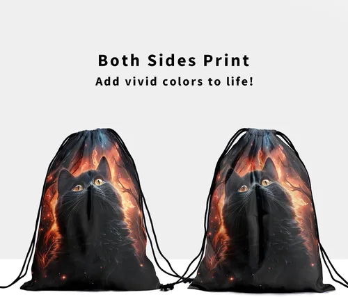 Vista 157 de Bolsa de agarre de gimnasia de piel de animal, bolsa de gimnasia con cordón ajustable, bolsa de cuerda para fauna silvestre, Mariposas Galaxy