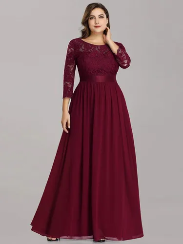 Vista 4 de Alisapan 7412 - Vestido largo de dama de honor para mujer