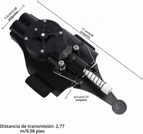 Vista 2 de SUIZU Web Shooters, lanzador de seda de araña para niños, carga USB, lanzador de cuerda, puede agarrar objetos pequeños