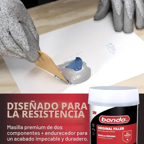 Vista 3 de Relleno ligero para carrocería, de Bondo, 1 galón