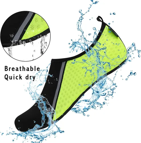 Vista 2 de Zapatos de agua para hombre y mujer de secado rápido para playa piscina natación buceo surf deportes acuáticos caminar yoga Mármol y negro