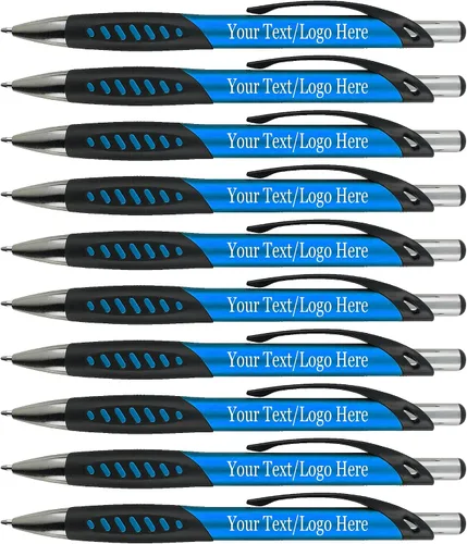Vista 9 de SyPen Bolígrafos promocionales con su logotipo personalizado o texto, paquete de 300 unidades a granel, para negocios, fiestas y eventos, bolígrafos