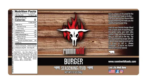 Vista 3 de Paquete de condimentos Burger & French Fry Sin sabores artificiales, sin MSG añadido Condimento gourmet para hamburguesas y papas fritas