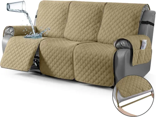 Vista 9 de TAOCOCO - Funda antideslizante para silla reclinable, funda para sofá, funda para silla reclinable pequeña con correas elásticas, protector