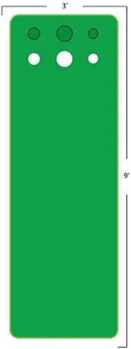 Vista 4 de Big Moss Golf Competitor V2 Series 3' X 9' Practice Putting Chipping Green con 3 tazas