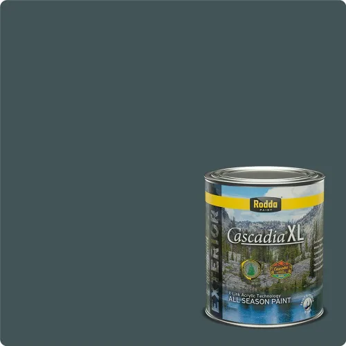 Vista 152 de Rodda Paint CASCADIA XL Pintura e imprimación satinada exterior en uno, cuarto de galón, Acapulco Dive
