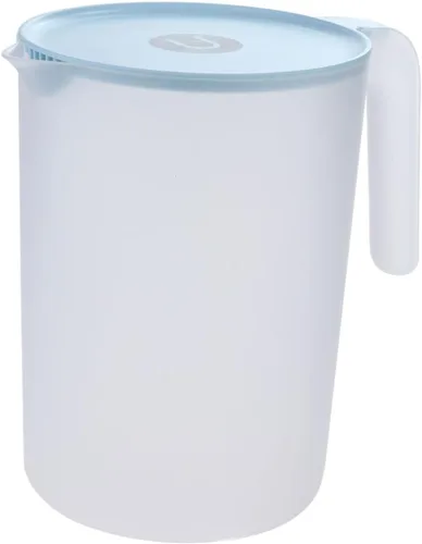 Vista 10 de Mikinona Jarra de agua de plástico Jarra de bebida Lidspot Apertura grande para fácil recarga azul