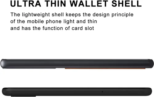 Vista 4 de Kowauri Funda tipo cartera Pixel 6A - Protector delgado de piel sintética para ranura para tarjetas, 2022, marrón