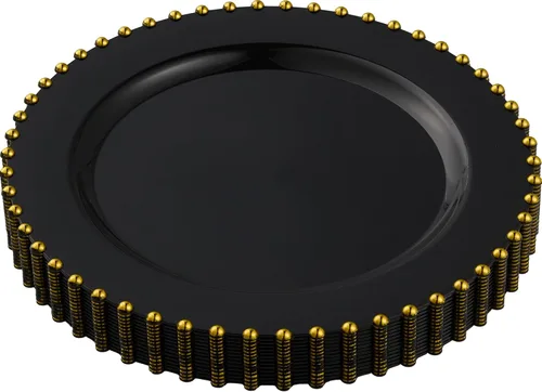 Vista 6 de Plasticpro - Juego de platos combinados de 32 piezas de plástico para cena, platos desechables de plástico elegantes y resistentes para fiestas de 7