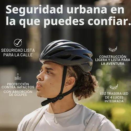 Vista 3 de Casco Retrospec Silas para Bicicleta de Carretera con 24 Ventilaciones y Luz de Seguridad LED Integrada - Protección Ciclista Ajustable para Adultos