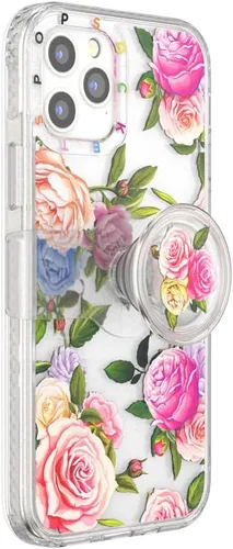 Vista 8 de PopSockets Funda para iPhone 12/12 Pro con agarre deslizante reposicionable y compatible con MagSafe - Purple Ice