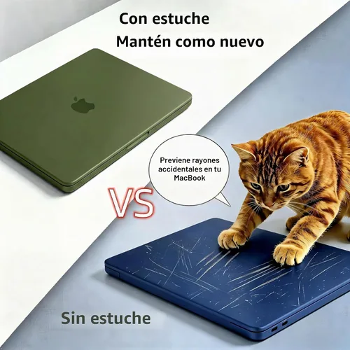 Vista 4 de Se7enline Funda para MacBook Neo de 13 pulgadas modelo A3404 2026, verde