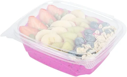 Vista 14 de Futura - Recipientes para aperitivos de 5 onzas, 100 recipientes para salsa para microondas, 2 compartimentos, tapa con bisagras, vasos de plástico