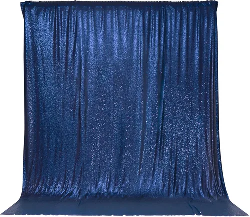 Vista 35 de PartyDelight Cortinas de fondo de lentejuelas color azul bebé, 2 paneles de 2 x 8 pies, alta densidad de 0.118 in, fondo de lentejuelas brillantes