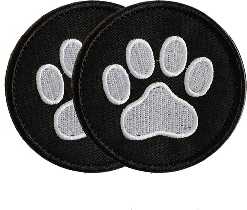 Vista 7 de 2 parches para perros con soporte de gancho para chalecos de animales de servicio, arneses