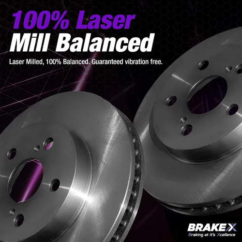 Vista 5 de Brake X Advanced X Kit de rotores de disco de repuesto Juego de 2 piezas Compatible con Mazda 626 2.5 1998-2002
