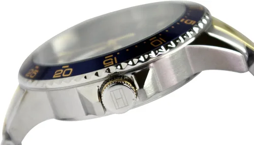 Vista 4 de Tommy Hilfiger 1790839 esfera azul dos tonos acero inoxidable hombres reloj NUEVO