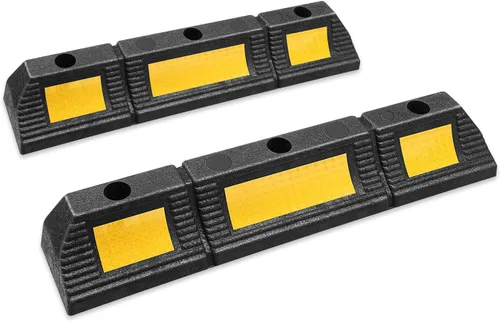 Vista 8 de DNA Motoring TOOLS-00826 - Paquete de 2 topes de estacionamiento de 21 pulgadas para garaje, ayuda de estacionamiento resistente, accesorios