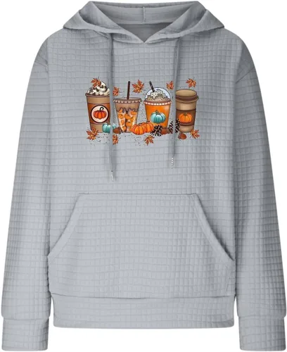 Vista 157 de SHAOBGE Sudaderas con capucha de gran tamaño para mujer, sudaderas con capucha para entrenamiento, suéteres casuales y cómodos trajes de moda