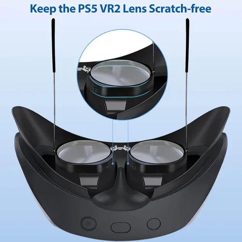 Vista 3 de PECOOVR Lens Protector Glasses Spacer for PSVR 2 Prevent Eyeglass from Scratching + Thickened Silicone Lens Protection Cap Cover for Playstation VR2
