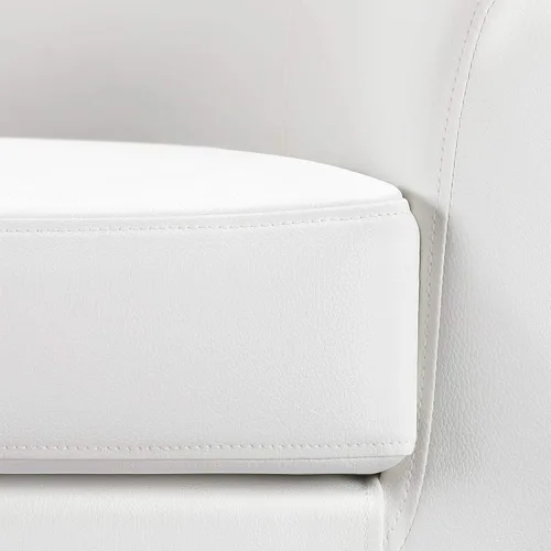 Vista 6 de Yaheetech Silla decorativa de piel sintética con acolchado suave, juego