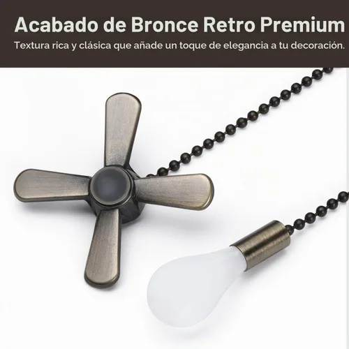 Vista 4 de SmoTecQ Extensor de cadena para ventilador de techo con bombilla decorativa de vidrio esmerilado y cable de ventilador, se adapta a todos