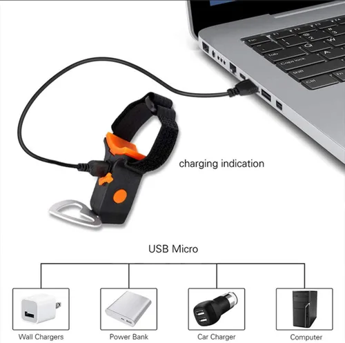 Vista 7 de Maso Luces traseras para bicicleta, recargable por USB, luz de advertencia de cola de bicicleta, seguridad trasera, 5 modos, impermeable