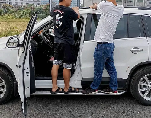 Vista 8 de FANTE 2 estribos laterales Nerf Bars protectores de aluminio para Mercedez Benz GLB 2020-2022
