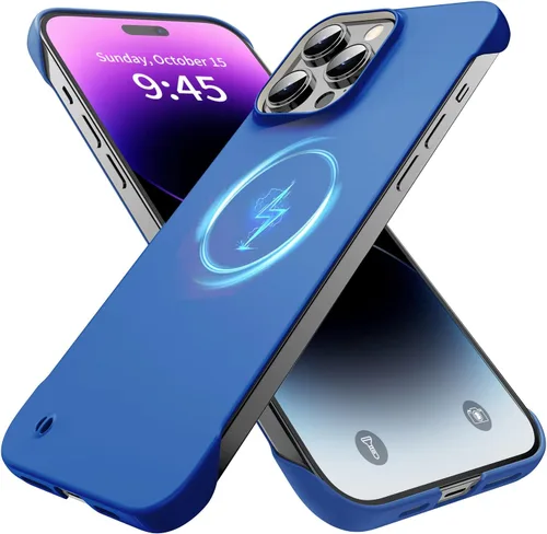 Vista 10 de GRECAZO Funda magnética delgada para iPhone 13 Pro Max funda de teléfono de 6.7 pulgadas (2021), ultrafina, ligera, duradera, sin marco, mate