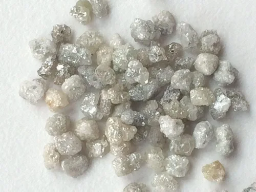 Vista 2 de Gems For Jewels Diamante en bruto gris brillante de 0.079-0.197 in, diamante en bruto gris, diamante sin cortar, diamante gris, diamantes sueltos