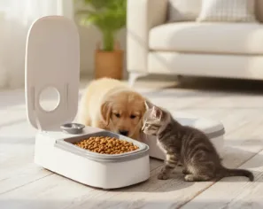 Comedero para mascotas con temporizador de Variedades L&G