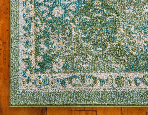 Vista 8 de Unique Loom Penrose Collection - Alfombra de área - Blake (2' 2" x 3' 1" Rectángulo, Verde/Beige)
