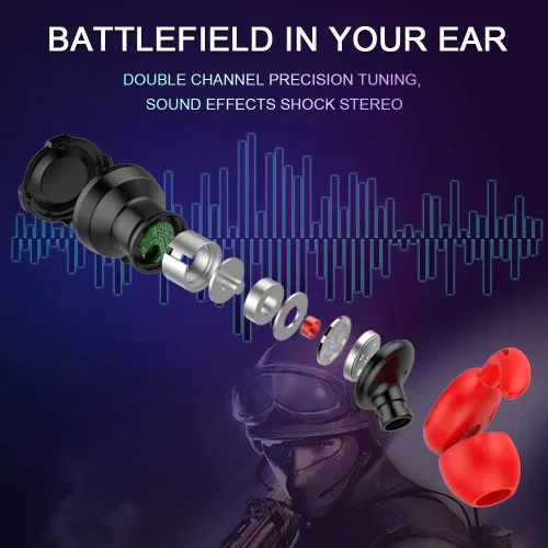 Vista 6 de Bluelans Auriculares para videojuegos con cable con micrófono auriculares intraurales para juegos para PS5S PS4 Xboxs Nintendos Switch Playstations