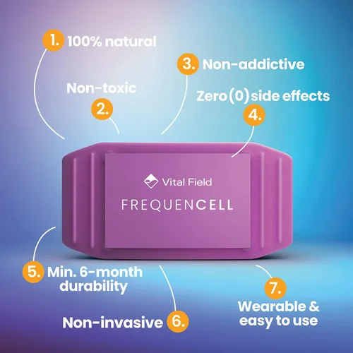 Vista 2 de Energy Boost FrequenCell • Terapia de frecuencia portátil para aumentar y vitalidad • Combate el agotamiento y aumenta la motivación • 100% natural