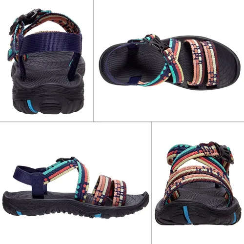 Vista 2 de CAMEL CROWN Women's Hiking Sandals Outdoor Sports Sandals Braided Tape Open Toe Athletics Sandals for Summer Walking