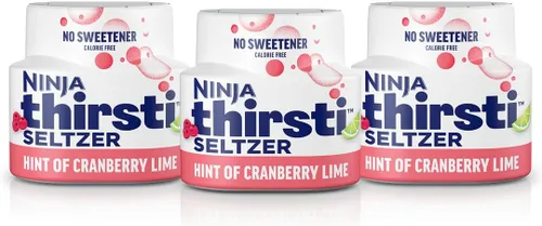 Vista 12 de Ninja Thirsti Gotas de Agua Saborizada, SELTZER Cereza Negra, Agua Espumosa Crujiente y Refrescante, Cero Calorías, Cero Azúcar, Cero Edulcorantes