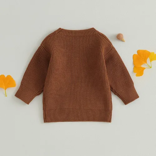 Vista 5 de Karwuiio Suéter de punto para bebé, niña, niño, sudadera de punto para bebé, ropa de otoño e invierno