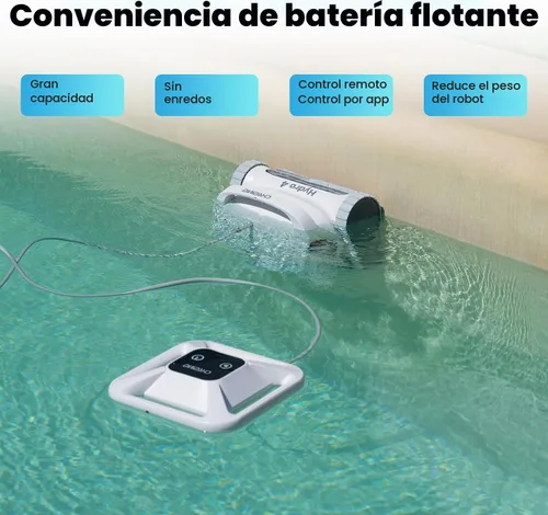 Vista 2 de Chasing Hydro 4 - Aspiradora de piscina para piscinas enterradas, robot de piscina con batería de 210 minutos para limpieza de pisos, paredes