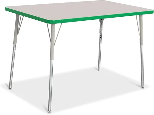 Vista 7 de Berries Mesa rectangular para actividades, altura A, Gris/Negro/Negro, 1
