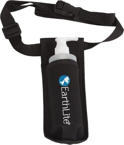 Vista 2 de EarthLite Kit individual de funda para botella de masaje, incluye 1 botella, correa resistente, ajustable para aceite de masaje y loción de masaje