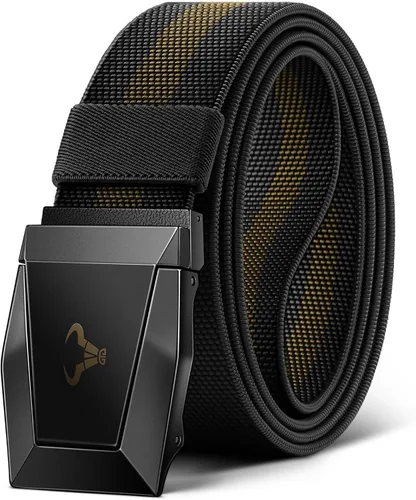 Vista 9 de BULLIANT Cinturón de trabajo táctico para hombre, ajustable, con nailon elástico, ajuste cómodo de 1 1/2 pulgadas, corte