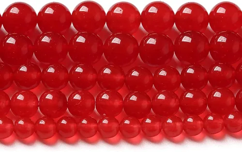 Vista 61 de 36 piezas de cuentas sueltas de espacio de jade de epidoto verde y rojo natural de 10 mm, cuentas redondas para hacer joyas DIY, collares, pulseras