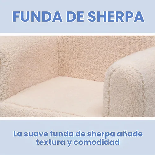 Vista 4 de Delta Children Cozee - Silla Sherpa, color crema