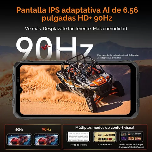 Vista 7 de Blackview Fort 1 - Teléfono resistente Android 15, batería de 10000 mAh, 12 GB + 128 GB, 2 TB de expansión, teléfono inteligente resistente