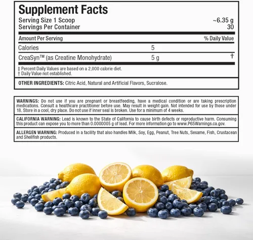 Vista 2 de ALLMAX Nutrition - Monohidrato de creatina en polvo, limonada de arándanos, suplemento micronizado puro de malla 200, sin azúcar y sin tintes